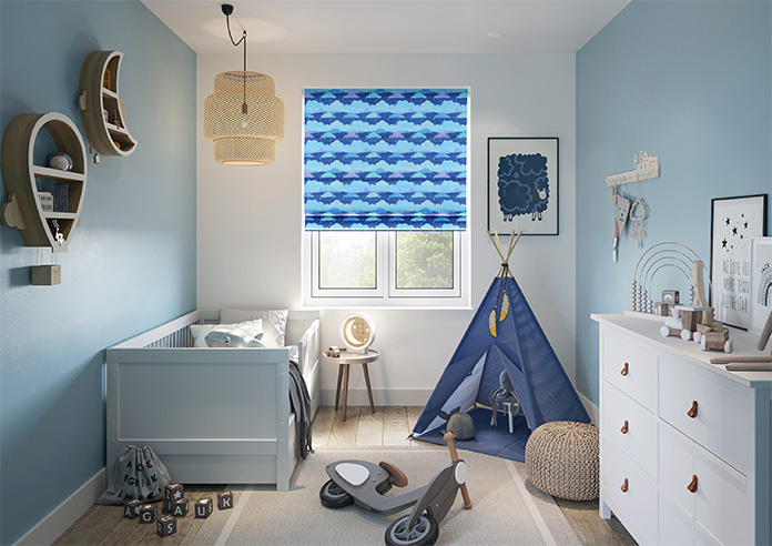 Cloudy Cosmos, Calm Blues - Roman Blind - Image 8